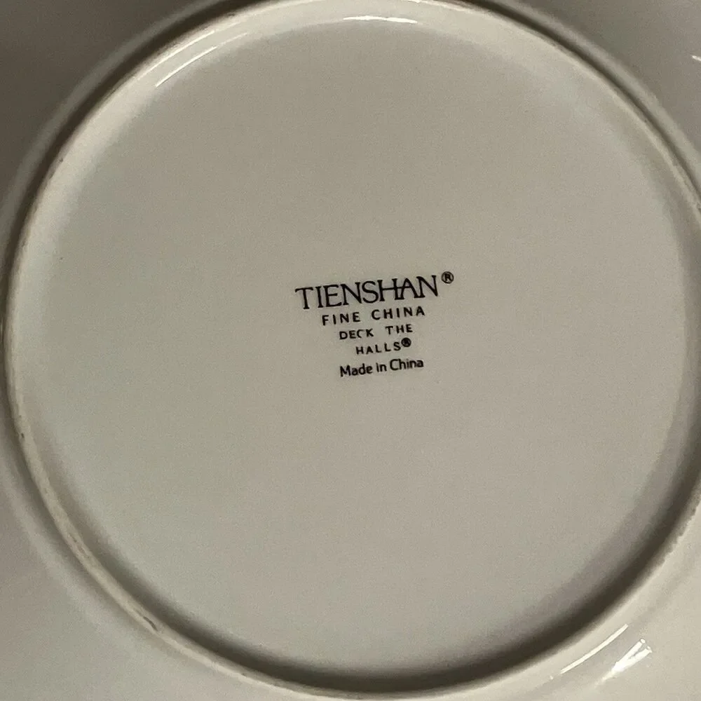 Tienshan Deck the Halls Salad Plate 12 Days of X-Mas Twelve Drummers Replace